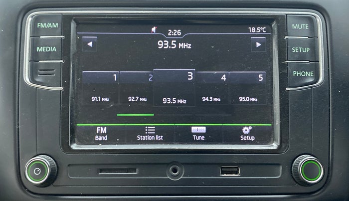 2017 Skoda Rapid STYLE 1.5 TDI, Diesel, Manual, 1,15,431 km, Infotainment System