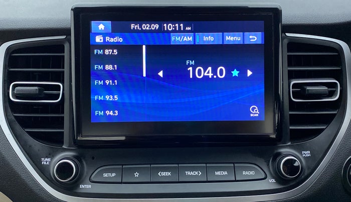 2021 Hyundai Verna SX DIESEL MT, Diesel, Manual, 51,165 km, Infotainment System
