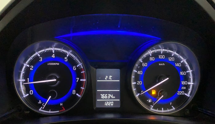 2018 Maruti Baleno DELTA PETROL 1.2, Petrol, Manual, 76,626 km, Odometer Image