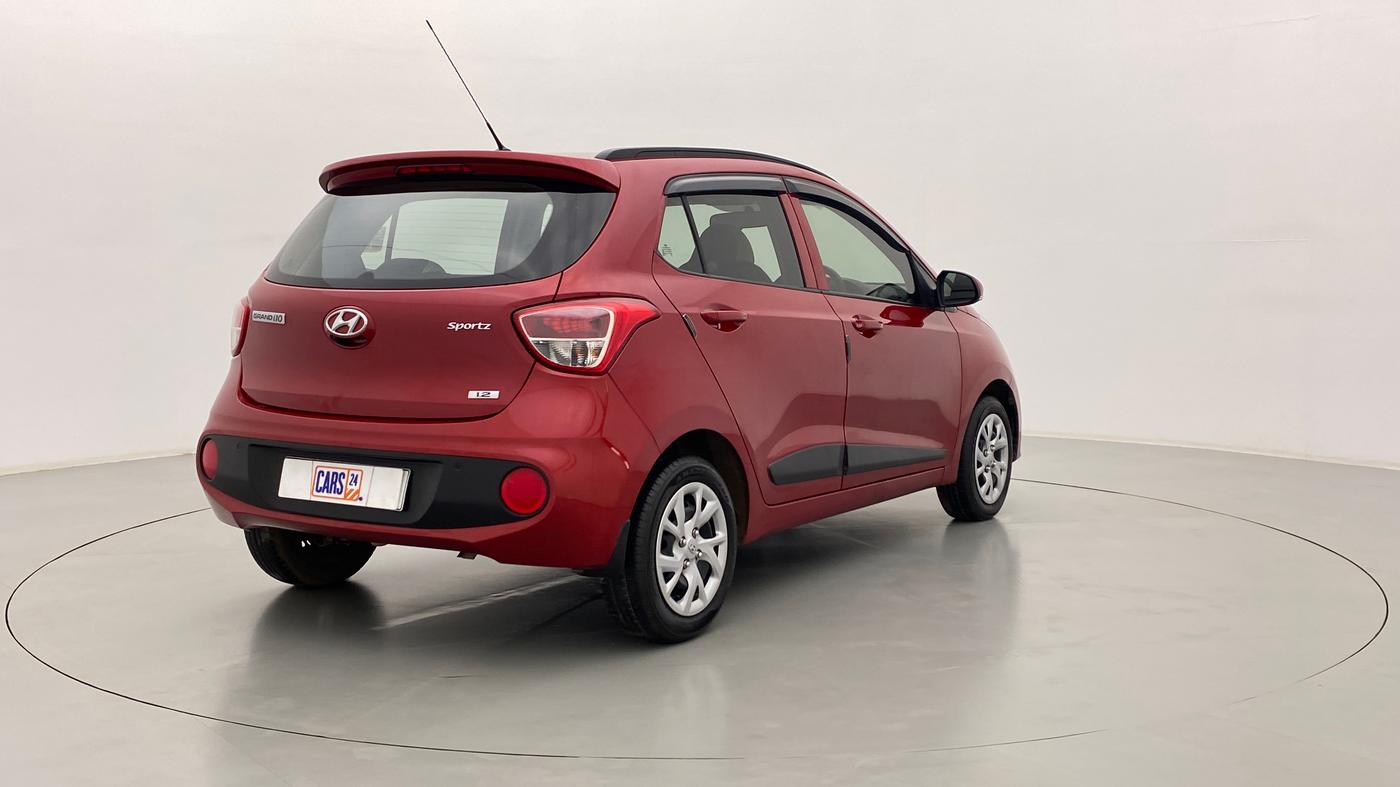 2019 Hyundai Grand i10 SPORTZ 1.2 KAPPA VTVT, Petrol, Manual, 17,006 km, Right Back Diagonal
