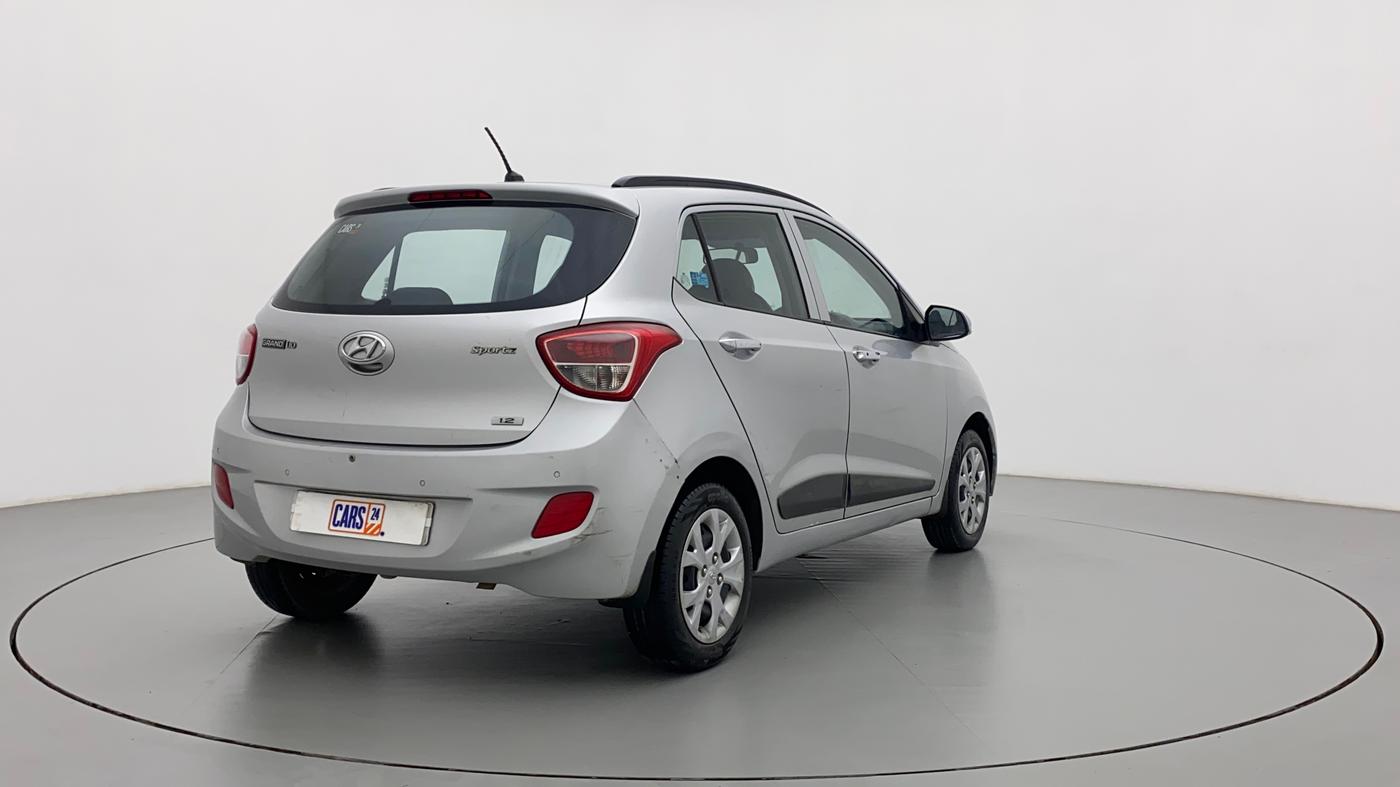 2013 Hyundai Grand i10 SPORTZ 1.2 KAPPA VTVT, Petrol, Manual, 1,00,490 km, Right Back Diagonal
