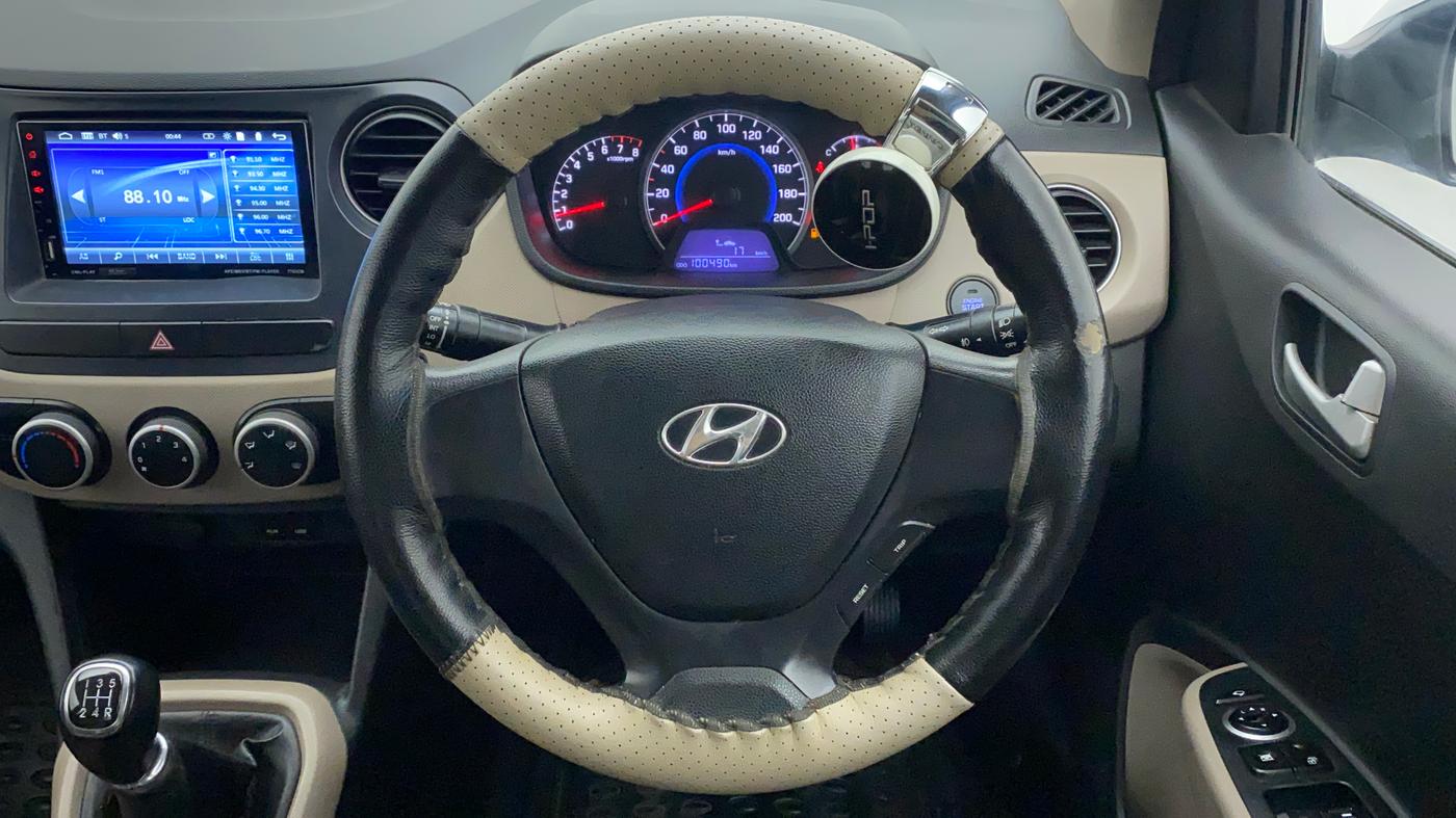 2013 Hyundai Grand i10 SPORTZ 1.2 KAPPA VTVT, Petrol, Manual, 1,00,490 km, Steering Wheel Close Up