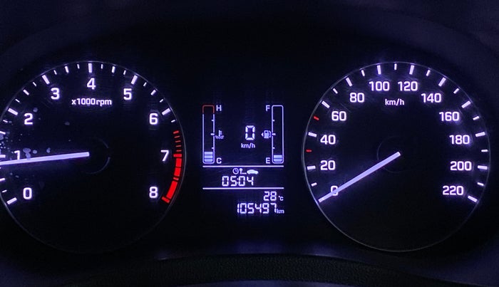 2016 Hyundai Creta SX PLUS 1.6 PETROL, Petrol, Manual, 1,05,447 km, Odometer Image