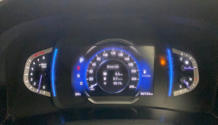 2021 Hyundai Creta SX (O) 1.4 TURBO DCT, Petrol, Automatic, 80,715 km, Odometer Image