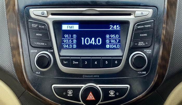 2015 Hyundai Verna FLUIDIC 1.6 CRDI S 4S, Diesel, Manual, 97,644 km, Infotainment System