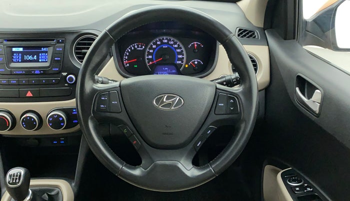 2016 Hyundai Grand i10 ASTA (O) 1.2 KAPPA VTVT, Petrol, Manual, 63,720 km, Steering Wheel Close Up