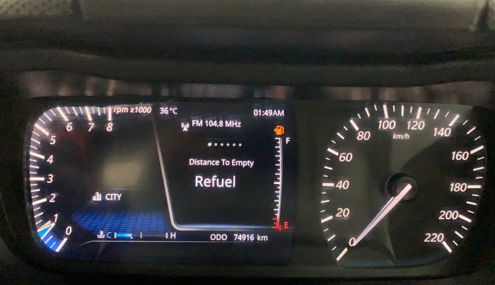 2020 Tata ALTROZ XZ PETROL, Petrol, Manual, 74,916 km, Odometer Image