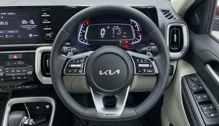 2023 KIA SONET HTX 1.0 DCT, Petrol, Automatic, 747 km, Steering Wheel Close Up