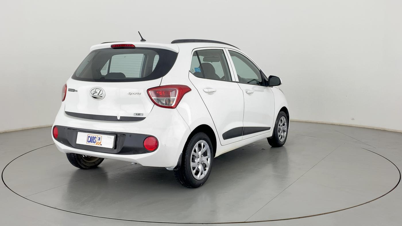 2017 Hyundai Grand i10 SPORTZ (O) 1.2 KAPPA VTVT, Petrol, Manual, 50,446 km, Right Back Diagonal
