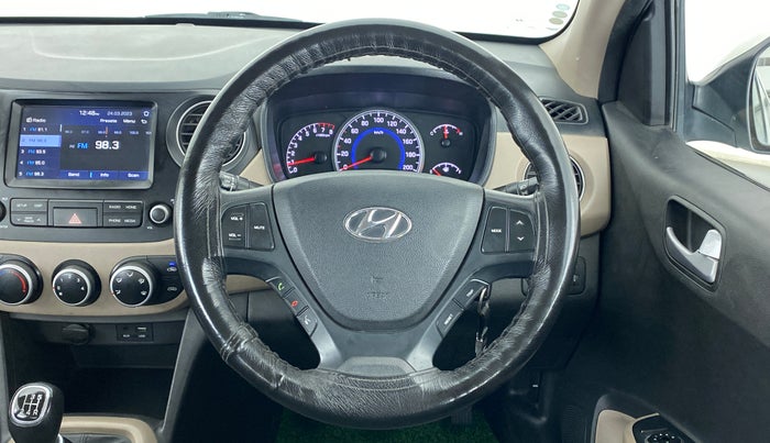 2017 Hyundai Grand i10 SPORTZ (O) 1.2 KAPPA VTVT, Petrol, Manual, 50,446 km, Steering Wheel Close Up