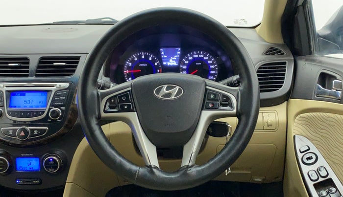 2014 Hyundai Verna FLUIDIC 1.6 VTVT SX, Petrol, Manual, 94,348 km, Steering Wheel Close Up