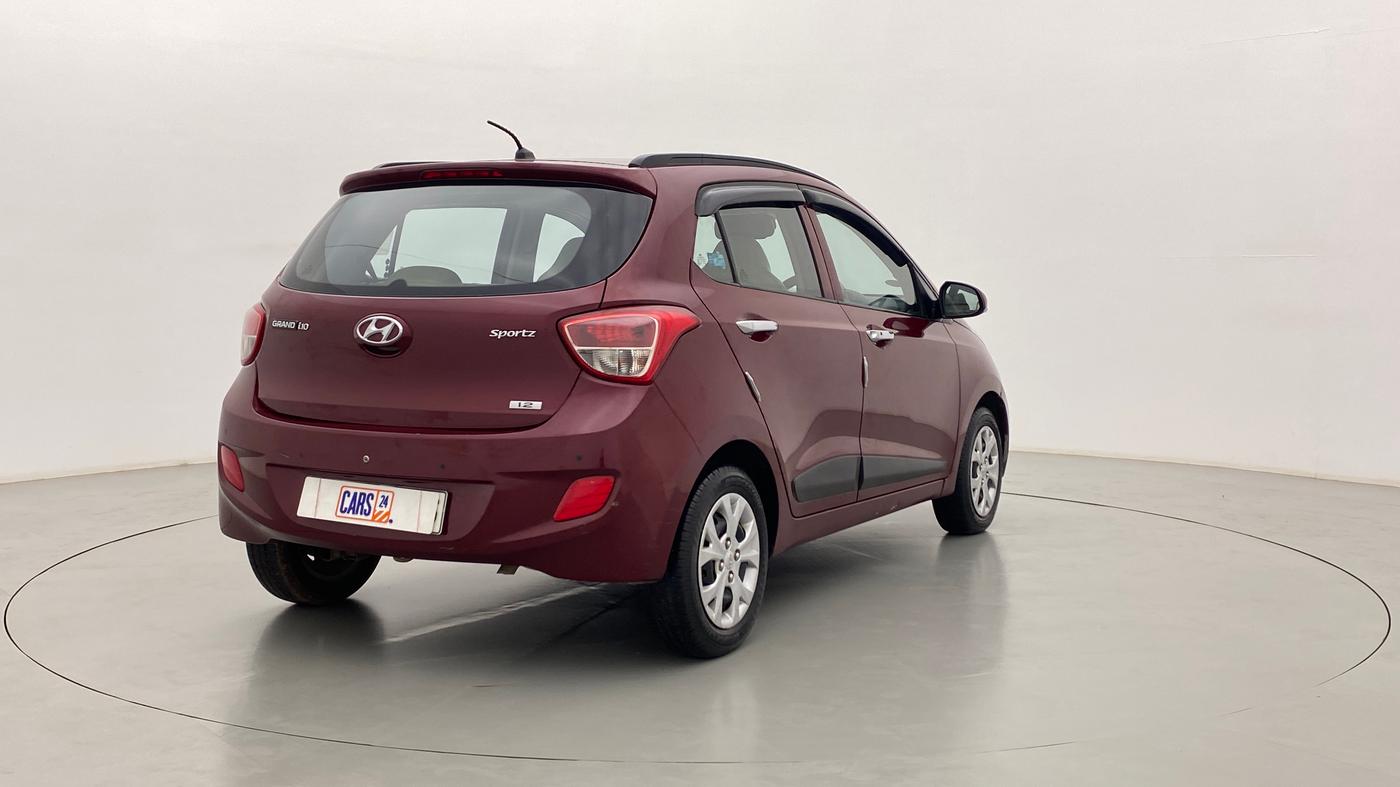 2014 Hyundai Grand i10 SPORTZ 1.2 KAPPA VTVT, Petrol, Manual, 38,143 km, Right Back Diagonal