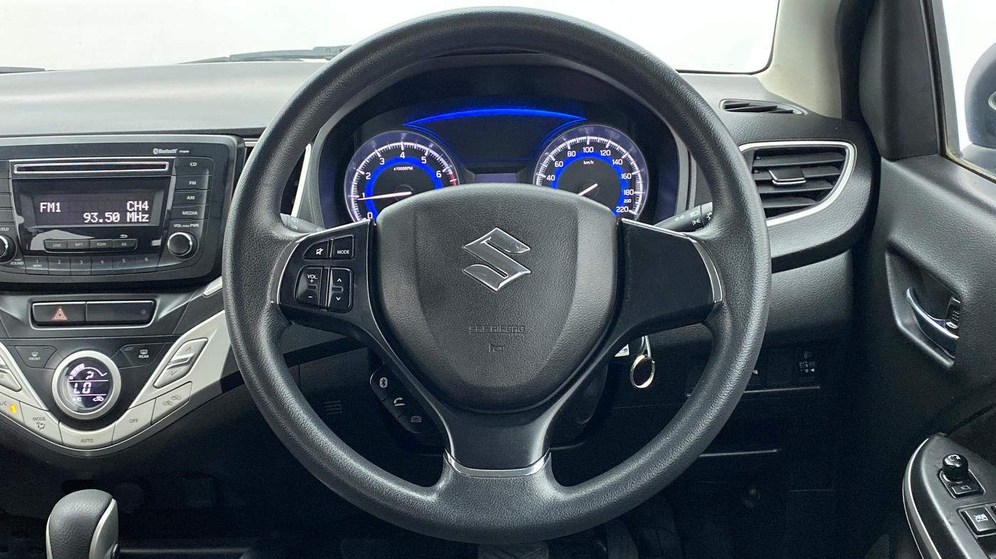 2017 Maruti Baleno DELTA CVT PETROL 1.2, Petrol, Automatic, 48,149 km, Steering Wheel Close Up