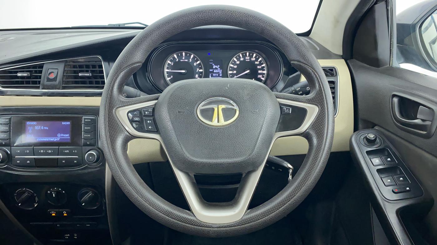 2017 Tata Zest XM RT, Petrol, Manual, 60,308 km, Steering Wheel Close Up
