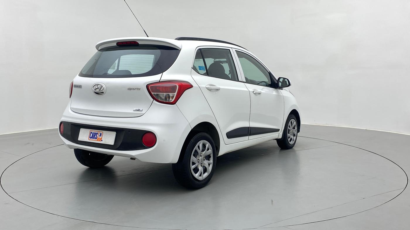 2019 Hyundai Grand i10 SPORTZ 1.2 KAPPA VTVT, Petrol, Manual, 50,375 km, Right Back Diagonal