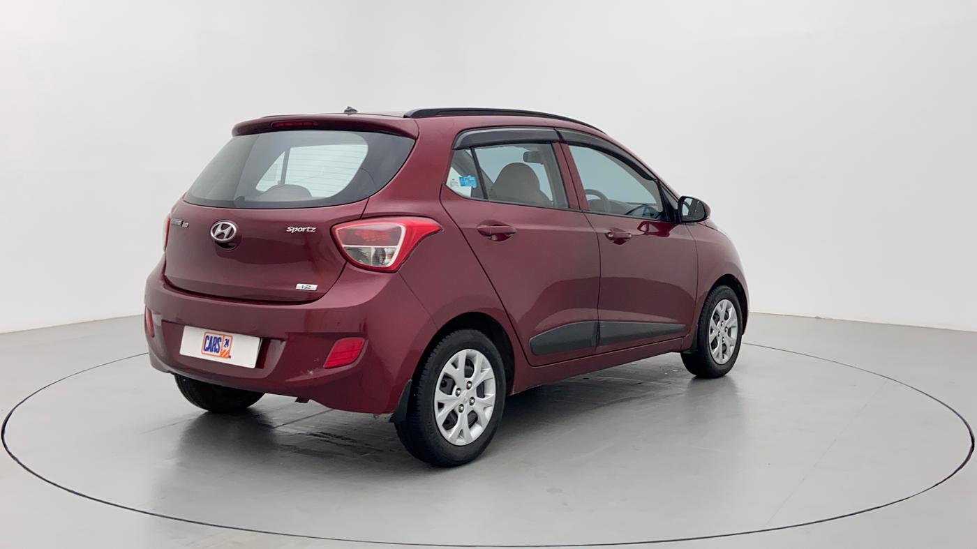 2015 Hyundai Grand i10 SPORTZ 1.2 KAPPA VTVT, Petrol, Manual, 59,539 km, Right Back Diagonal (45- Degree) View
