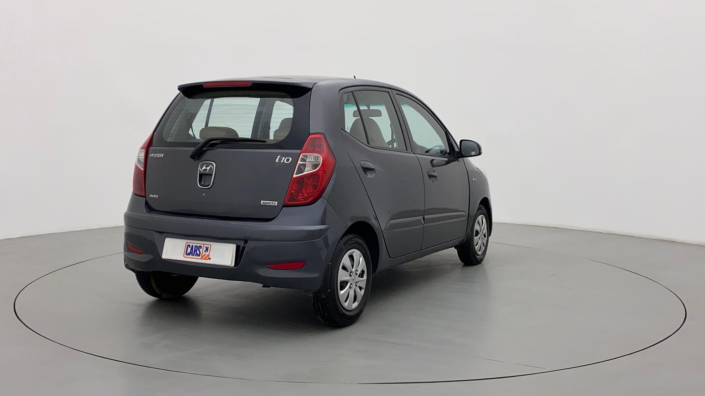 2012 Hyundai i10 SPORTZ 1.2 AT KAPPA2, Petrol, Automatic, 72,803 km, Right Back Diagonal