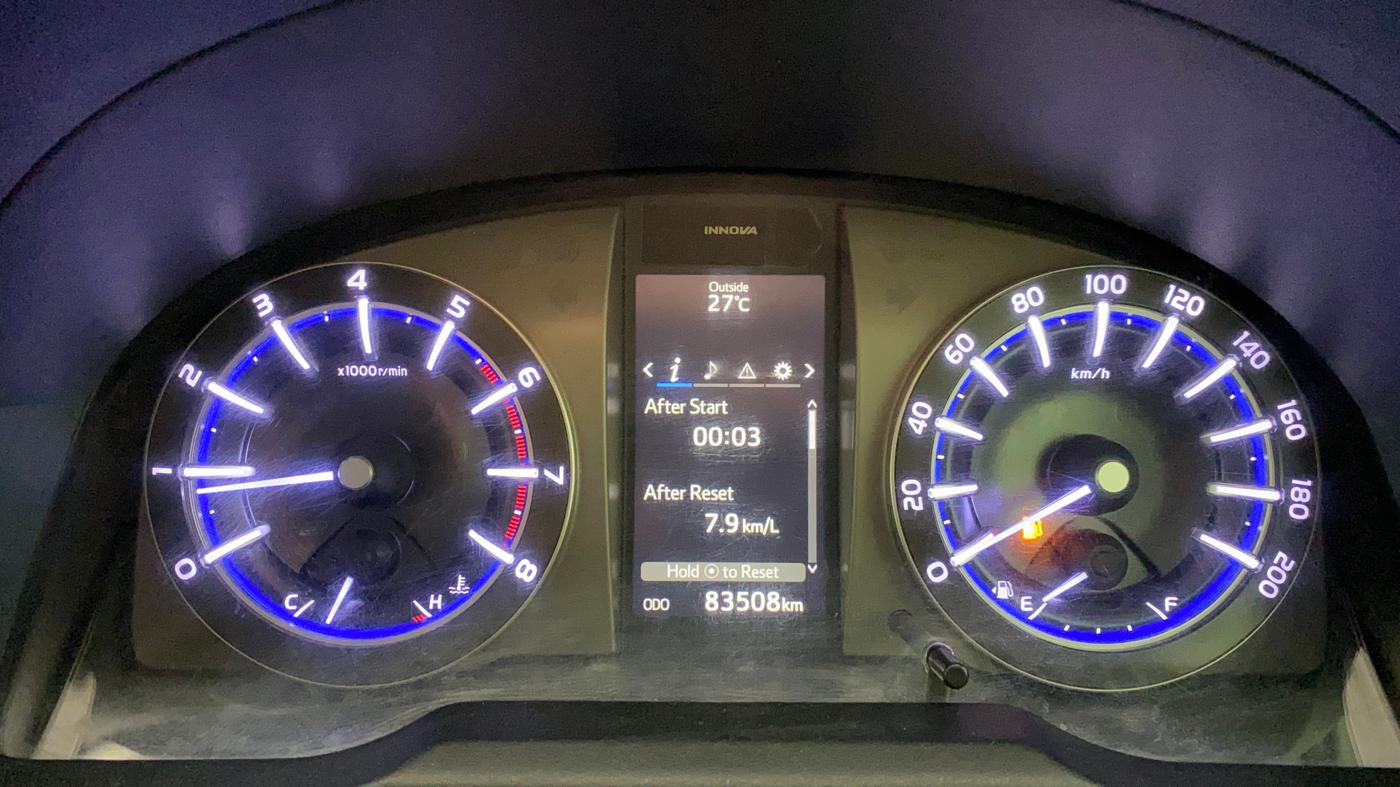2022 Toyota Innova Crysta 2.7 VX 7 STR, Petrol, Manual, 83,507 km, Odometer Image