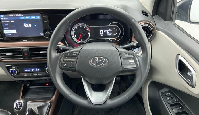 2020 Hyundai AURA SX 1.2 (O), Petrol, Manual, 59,429 km, Steering Wheel Close Up