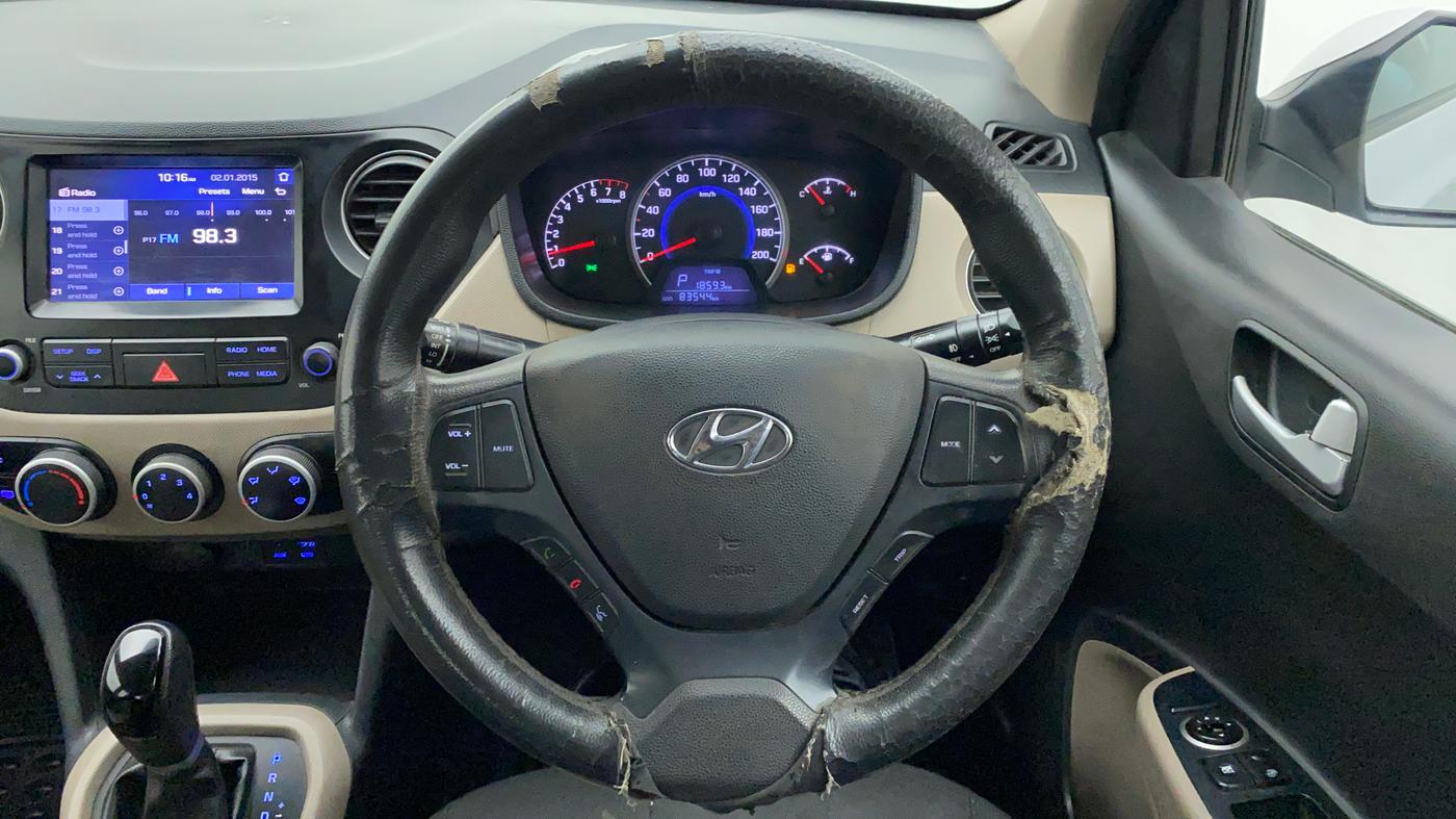 2017 Hyundai Grand i10 SPORTZ AT 1.2 KAPPA VTVT, Petrol, Automatic, 83,927 km, Steering Wheel Close Up