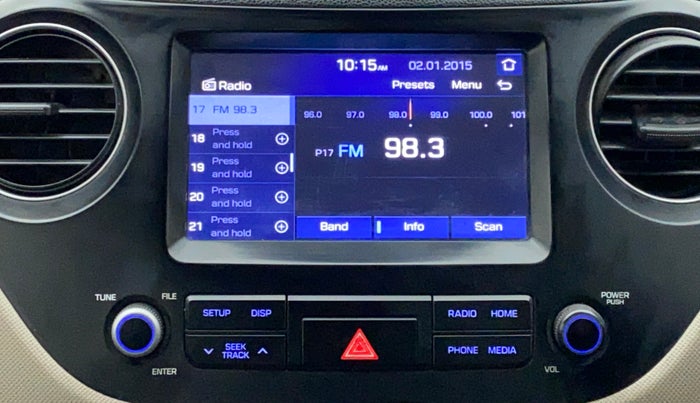 2017 Hyundai Grand i10 SPORTZ AT 1.2 KAPPA VTVT, Petrol, Automatic, 83,927 km, Infotainment System