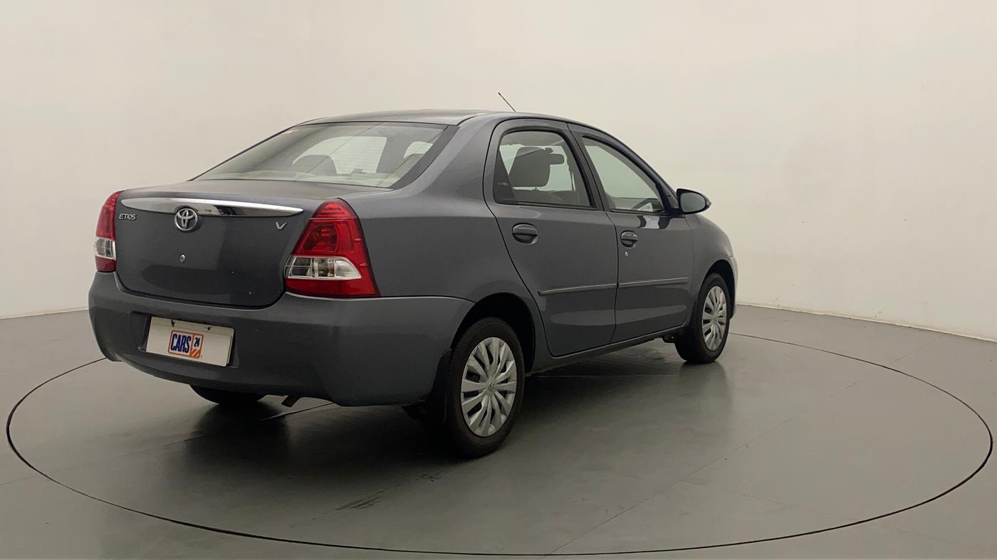 2014 Toyota Etios V, Petrol, Manual, 45,668 km, Right Back Diagonal