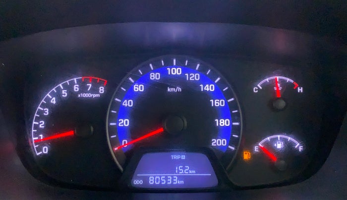 2014 Hyundai Xcent SX 1.2 (O), CNG, Manual, 80,704 km, Odometer Image