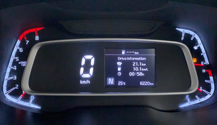 2021 KIA SONET HTX 1.0 IMT, Petrol, Manual, 6,255 km, Odometer Image