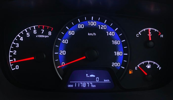 2017 Hyundai Xcent SX 1.2, Petrol, Manual, 1,17,873 km, Odometer Image