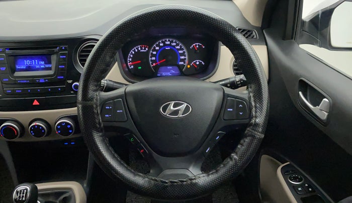 2015 Hyundai Grand i10 SPORTZ 1.2 KAPPA VTVT, Petrol, Manual, 15,448 km, Steering Wheel Close Up