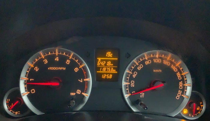 2017 Maruti Swift ZXI, Petrol, Manual, 1,18,753 km, Odometer Image