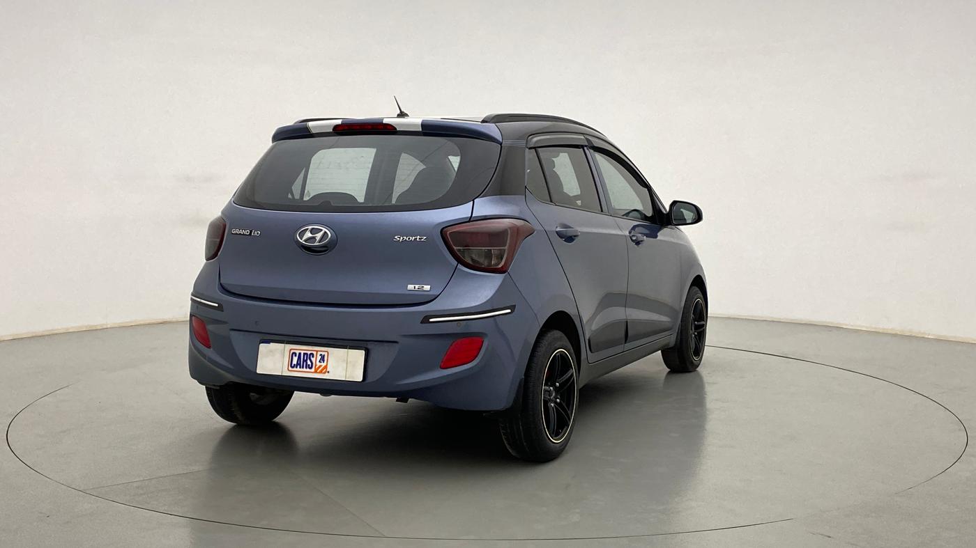 2016 Hyundai Grand i10 SPORTZ 1.2 KAPPA VTVT, Petrol, Manual, 39,532 km, Right Back Diagonal