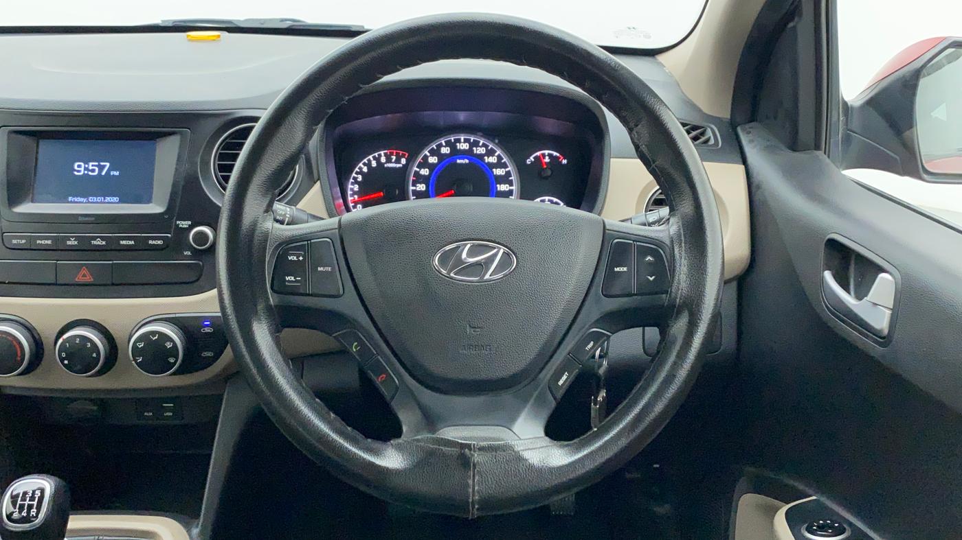 2017 Hyundai Grand i10 SPORTZ 1.2 KAPPA VTVT, Petrol, Manual, 9,961 km, Steering Wheel Close Up