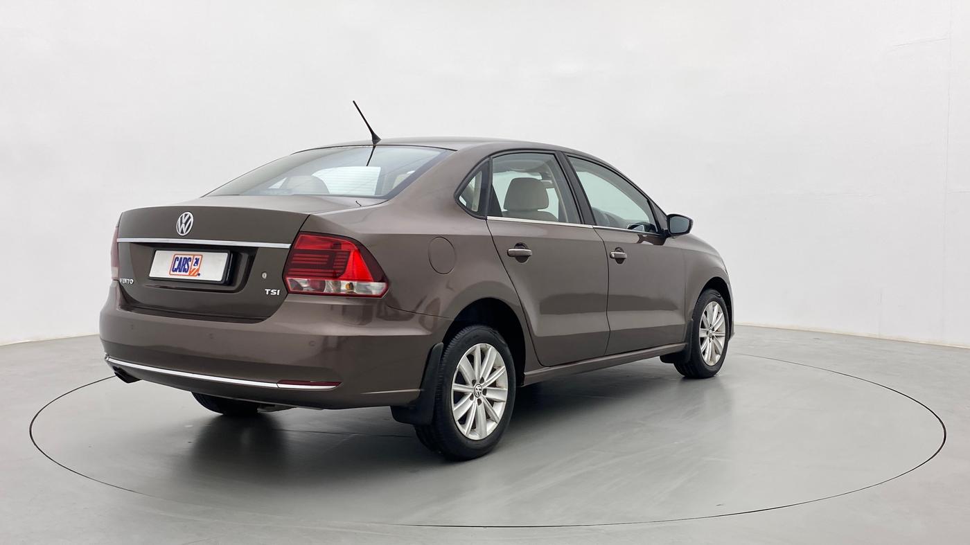 2016 Volkswagen Vento HIGHLINE PLUS 1.2 AT 16 ALLOY, Petrol, Automatic, 55,660 km, Right Back Diagonal