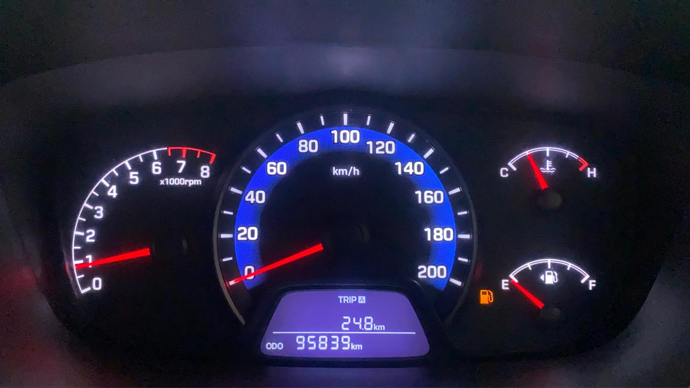 2014 Hyundai Xcent S 1.2, Petrol, Manual, 95,827 km, Odometer Image