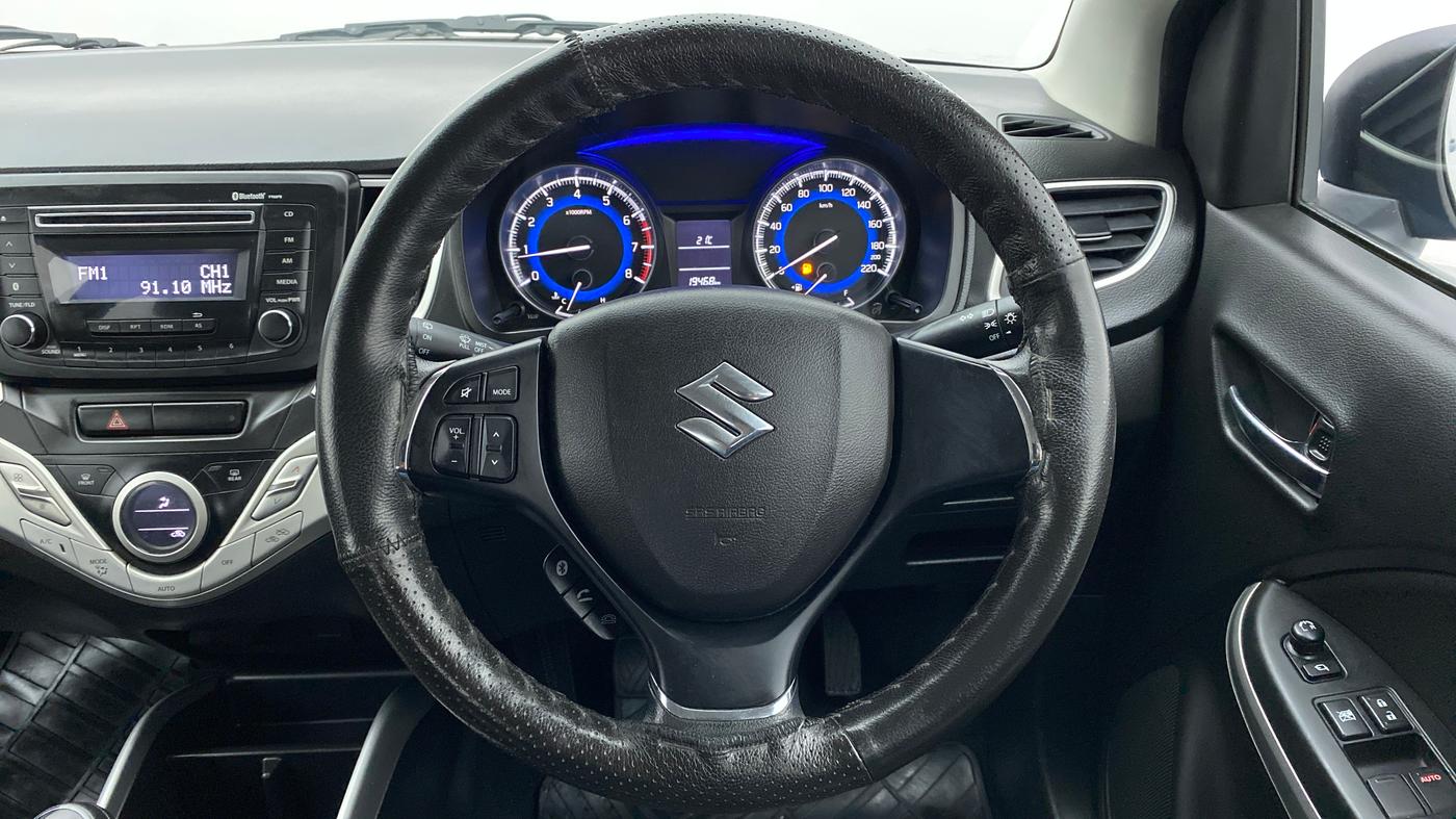 2017 Maruti Baleno DELTA 1.2 K12, Petrol, Manual, 19,538 km, Steering Wheel Close Up