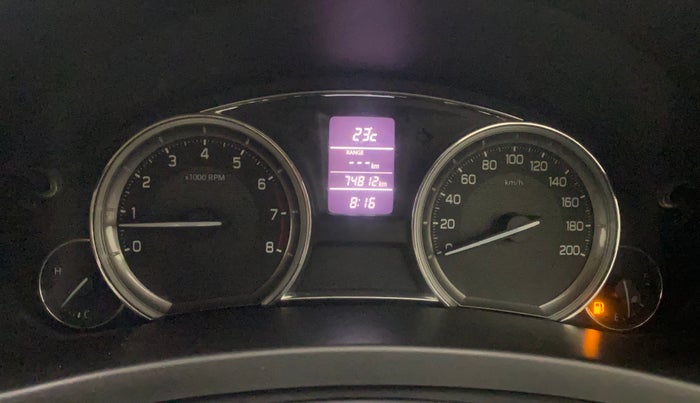 2015 Maruti Ciaz ZXI, Petrol, Manual, 74,839 km, Odometer Image