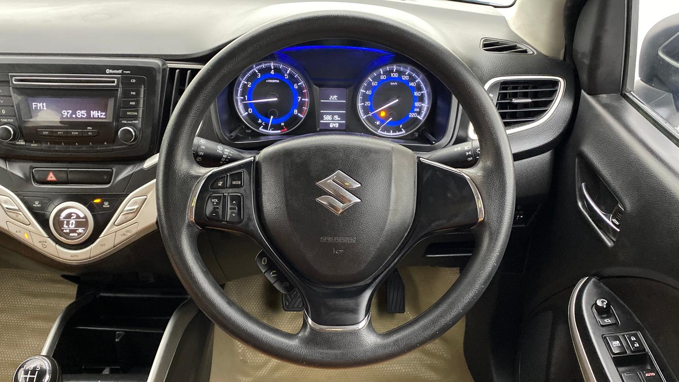 2018 Maruti Baleno DELTA 1.2 K12, Petrol, Manual, 58,667 km, Steering Wheel Close Up