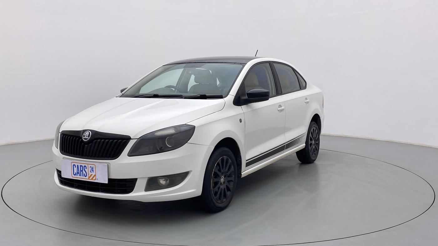 2015 Skoda Rapid 1.5 TDI MT ELEGANCE BLACK PACKAGE, Diesel, Manual, 96,348 km, Left Front Diagonal