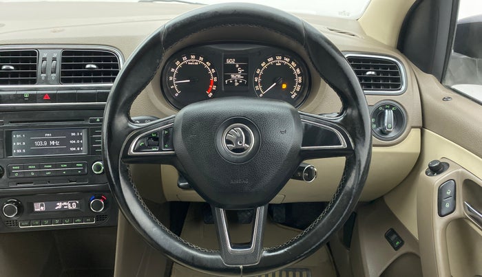 2015 Skoda Rapid 1.5 TDI MT ELEGANCE BLACK PACKAGE, Diesel, Manual, 96,348 km, Steering Wheel Close Up