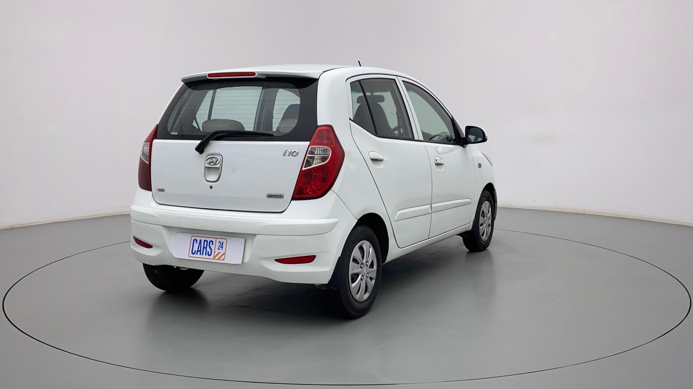 2011 Hyundai i10 SPORTZ 1.2 AT, Petrol, Automatic, 35,261 km, Right Back Diagonal