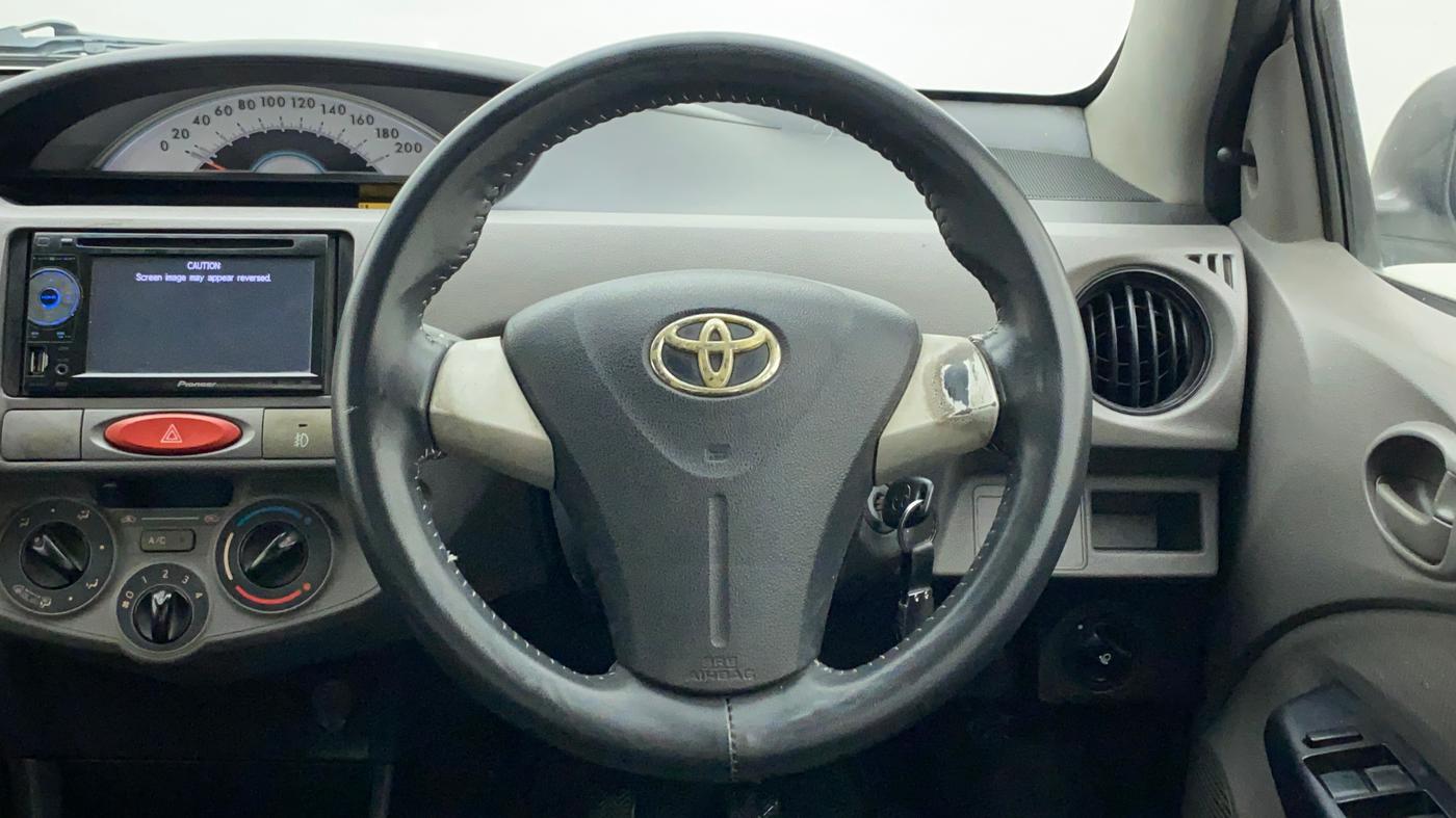 2011 Toyota Etios G, Petrol, Manual, 88,478 km, Steering Wheel Close Up