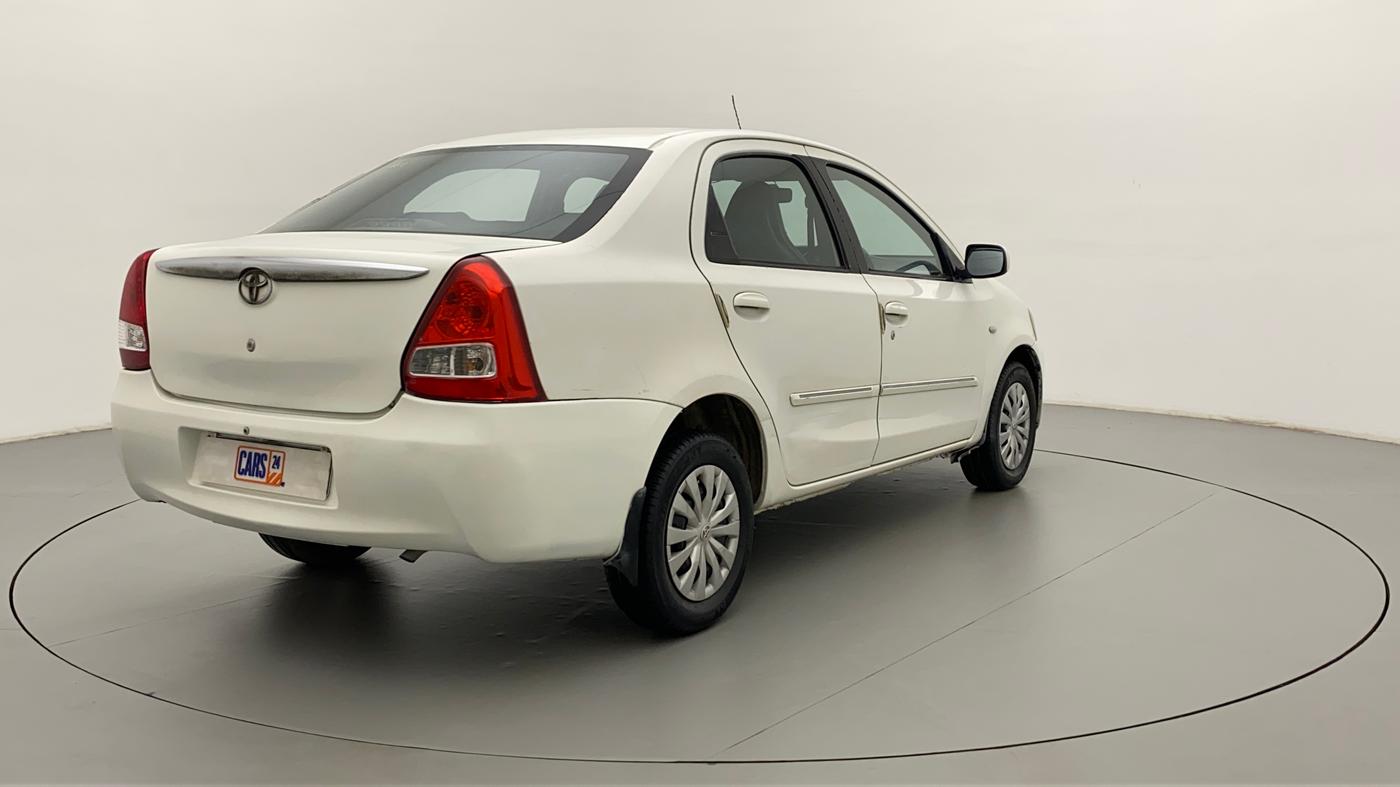 2011 Toyota Etios G, Petrol, Manual, 88,478 km, Right Back Diagonal