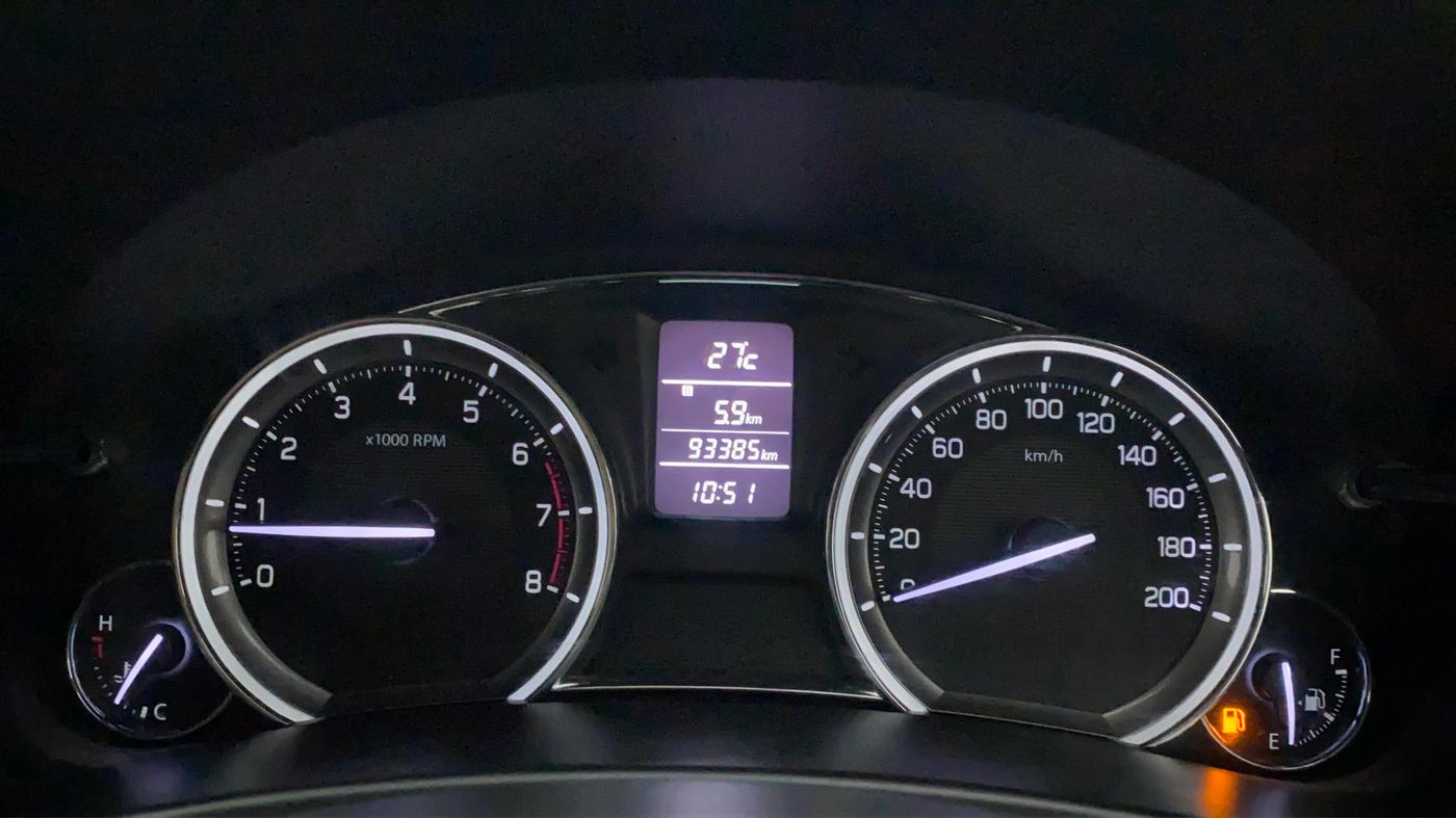 2016 Maruti Ciaz VXI+, Petrol, Manual, 93,385 km, Odometer Image