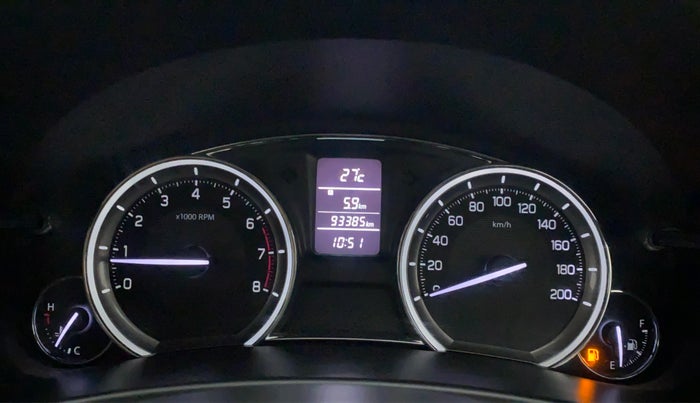 2016 Maruti Ciaz VXI+, Petrol, Manual, 93,385 km, Odometer Image