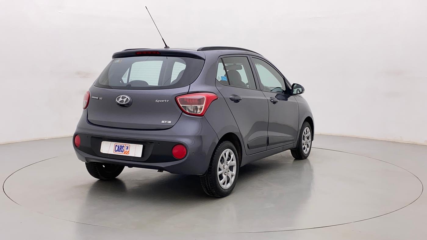 2017 Hyundai Grand i10 SPORTZ (O) 1.2 KAPPA VTVT, Petrol, Manual, 30,453 km, Right Back Diagonal