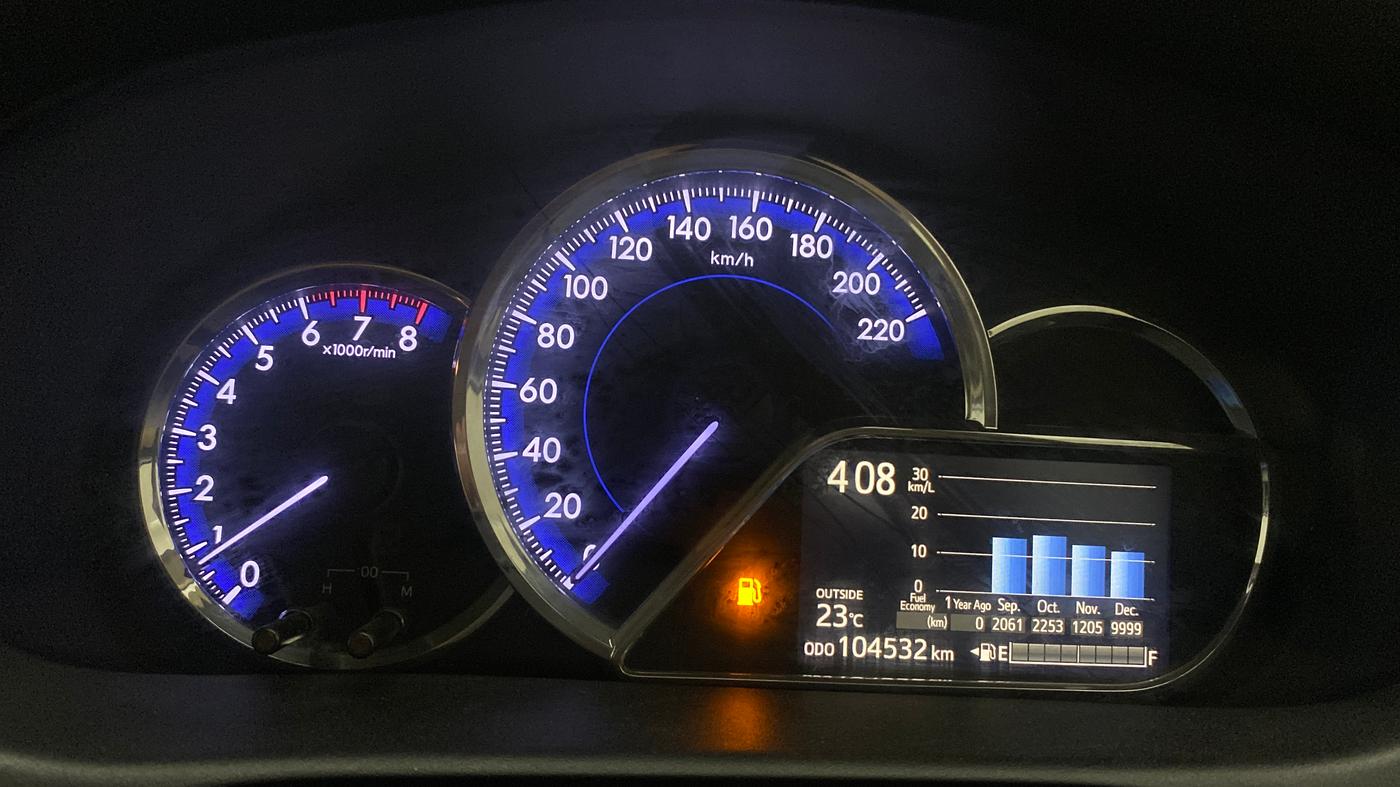 2020 Toyota YARIS G MT, Petrol, Manual, 1,04,531 km, Odometer Image