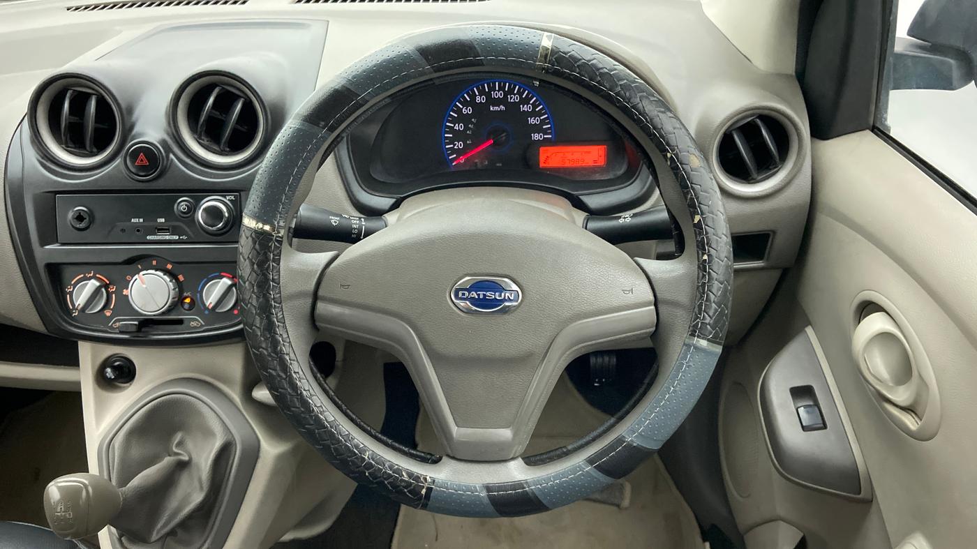 2015 Datsun Go T, Petrol, Manual, 57,988 km, Steering Wheel Close Up