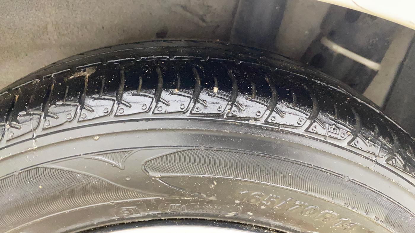 2014 Hyundai Xcent S 1.2, CNG, Manual, 85,548 km, Left Rear Tyre Tread