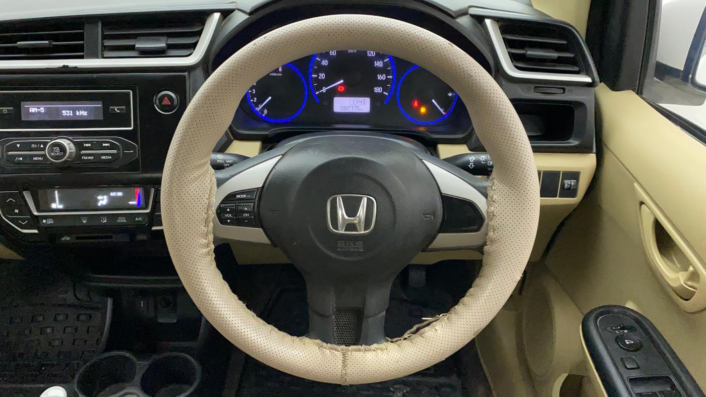 2017 Honda Amaze 1.2L I-VTEC S OPT, CNG, Manual, 82,775 km, Steering Wheel Close Up